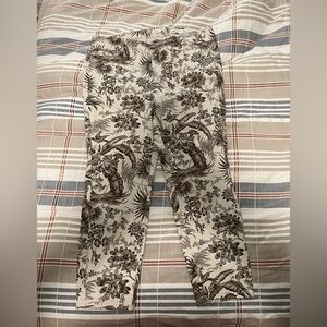 J.JILL Slim Ankle Authentic Fit Antique Floral Print Jeans Size 18W